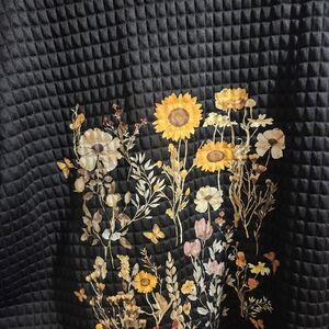 Black Quilted Women's BOHO Hoodie